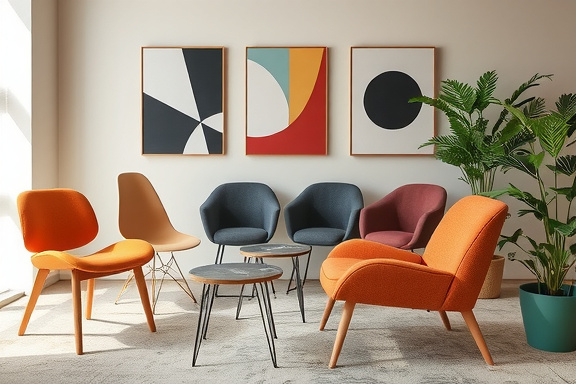 Contemporary chairs for dining and lounge areas