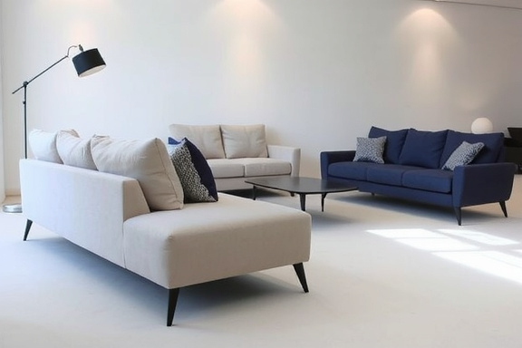 Modern sofas in various colors and styles