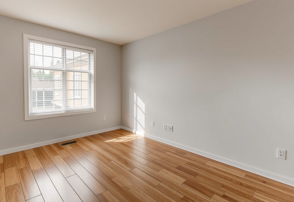 Empty living room before furniture