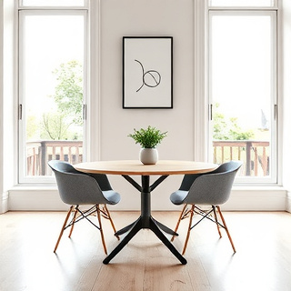 Modern dining table set with four chairs