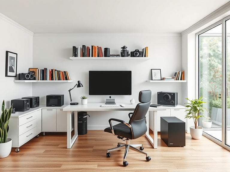 James' home office with Modern Furniture Design pieces