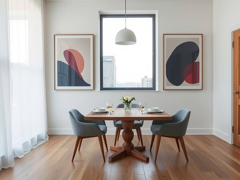 Modern dining set in Michael's home